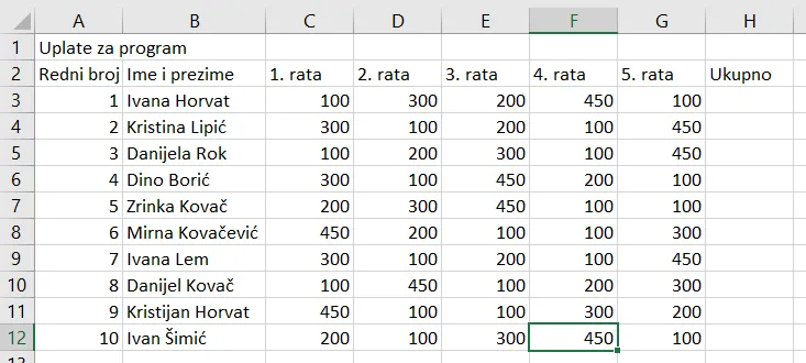 MS Excel