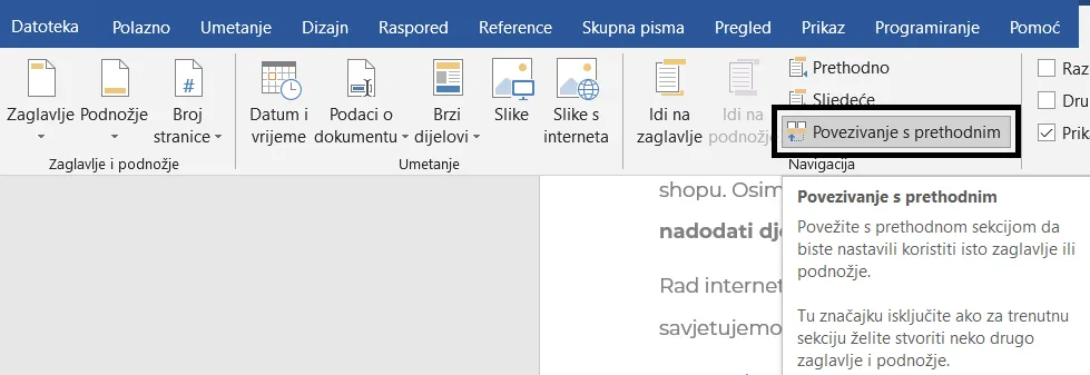 Word numeriranje od treće 3