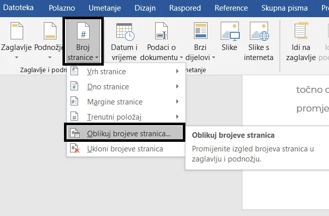 Word numeriranje od treće 4