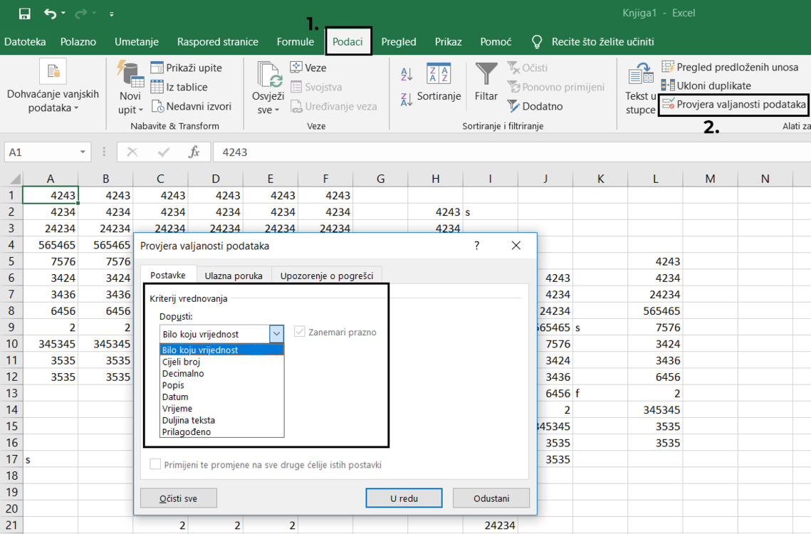 tečaj Excel