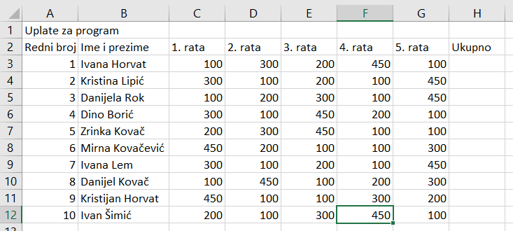 MS Excel